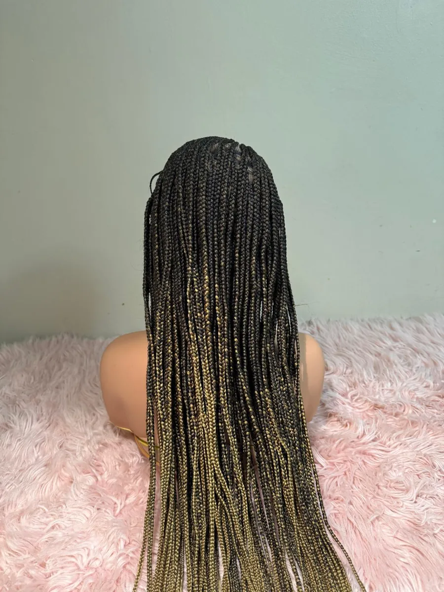 Black to Blonde Ombre Micro Braids