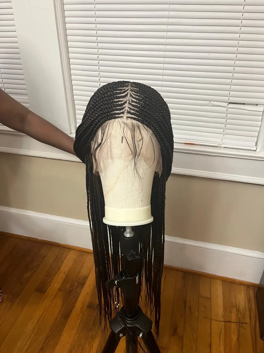 Long Cornrow Braids, Black